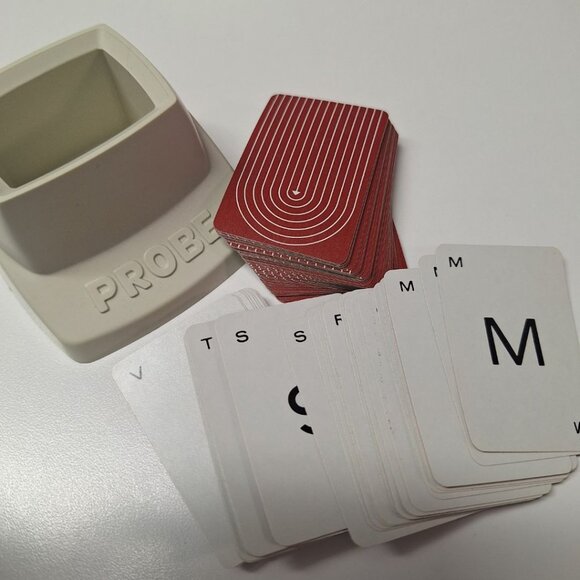 1974 Probe Game Replacement Red Cards 96 Piece Set Plastic Holder Vintage - Picture 1 of 3